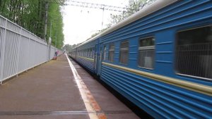 Электровоз ЧС7-014 с поездом№006К Киев-Москва платформа Переделкино 8.05.2019