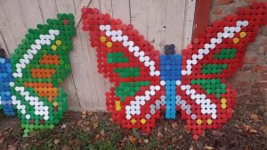 Собрал три бабочки из пробок Торжок пробки от пластиковых бутылок