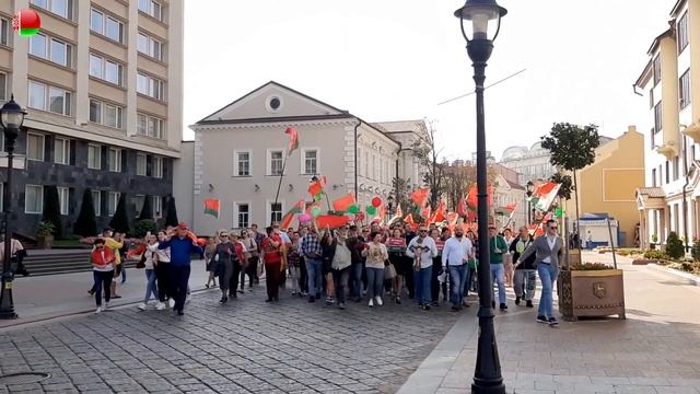 Шествие под гос. флагами в Гродно 26.09.2020 Вечный Огонь в твоей груди смотреть онлайн