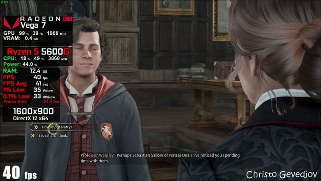 Hogwarts Legacy - Ryzen 5 5600G Vega 7 & 16GB RAM
