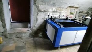 Лазерный станок СО2 на своем месте, готов к дальнейшим установкам.