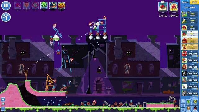 Angry Birds Friends on Facebook Weekly Tournament Level 3 No Power Ups 3 Stars Halloween Mania смотреть онлайн