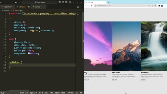 How To Make Card Slider Using HTML CSS & JavaScript | SwiperJs смотреть онлайн