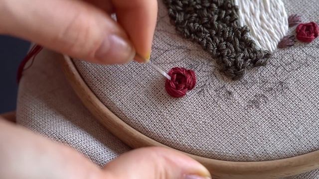 How to embroider a hedgehog. Lesson for beginners