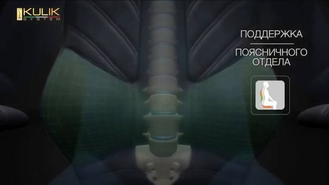 Технология эргономичных кресел KULIK SYSTEM™. Система поддержки поясничного отдела позвоночника.