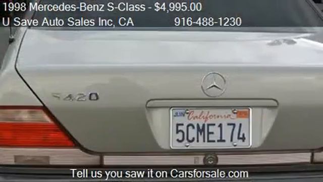 1998 Mercedes-Benz S-Class S420 4dr Sedan for sale in Sacram смотреть онлайн