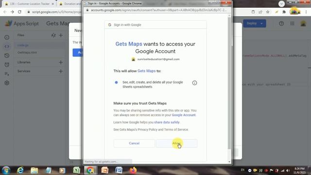 how to make customer location tracker system by web app script