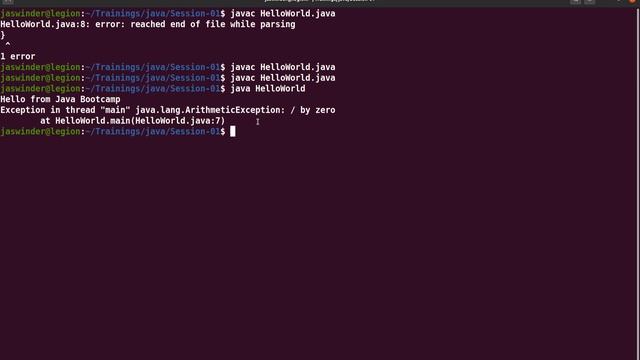 02  - Java Bootcamp | Java program compile and Interpret