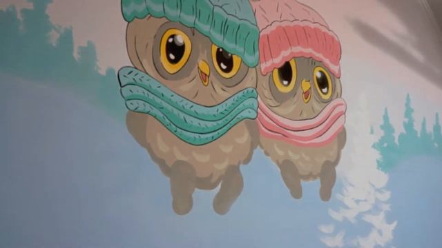 Роспись стен в детской комнате. Фреска. смотреть онлайн