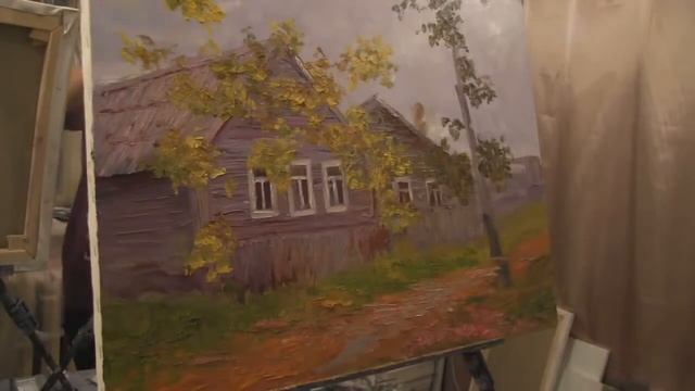 Мастер-класс по живописи маслом №32 - Сельский пейзаж. Как рисовать. Урок рисования Игорь Сахаров смотреть онлайн