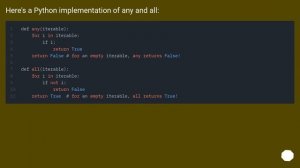 How do Python's any and all functions work?