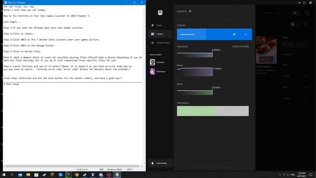 FORTNITE-2022 Chapter 3 How to Verify and fix missing files in your fortnite Game смотреть онлайн