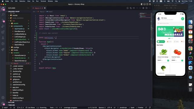 React Native: Grocery Shop Part 3 | Order Screen | React Context
