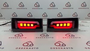 Задние LED фонари для Ваз 2105-2107 в стиле Audi с бегающим поворотником «Красные»