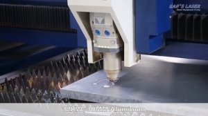 HAN’S LASER 12 кВт. Сверхскоростной лазерный раскрой алюминия толщиной 30 мм + лазерная гравировка