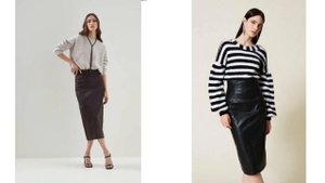 С чем носить кожаные юбки этой осенью