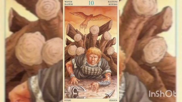 Посохи 10. Богиня Ценис. Таро Союз богинь