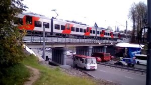 Поезд ласточка Кострома - Москва на Московском пр-те 05.10.2020г