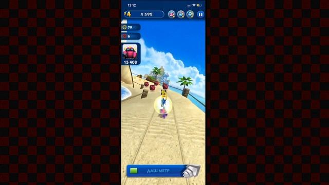 Играем в sonic dash на IOS - Бегаем и собираем кольца смотреть онлайн