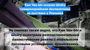 Ким Чен Ын показал Шойгу северокорейские беспилотники на выставке в Пхеньяне