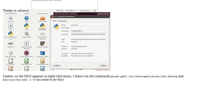 Ubuntu: Ubuntu 12.04 How to edit .py file in IDLE without invoking the python shell? смотреть онлайн