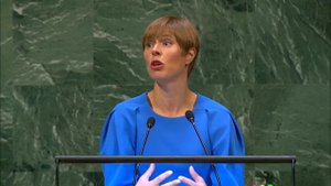 Президент Эстонии Керсти Кальюлайд на Генассамблее ООН: пора переходить от слов к делу
