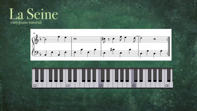 La Seine - easy piano tutorial смотреть онлайн