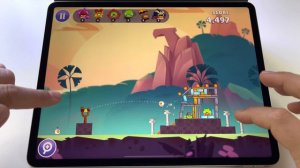 Angry Birds Reloaded - 2021 | Apple Arcade - iPad Pro 4th gen 12.9-inch - handheld gameplay