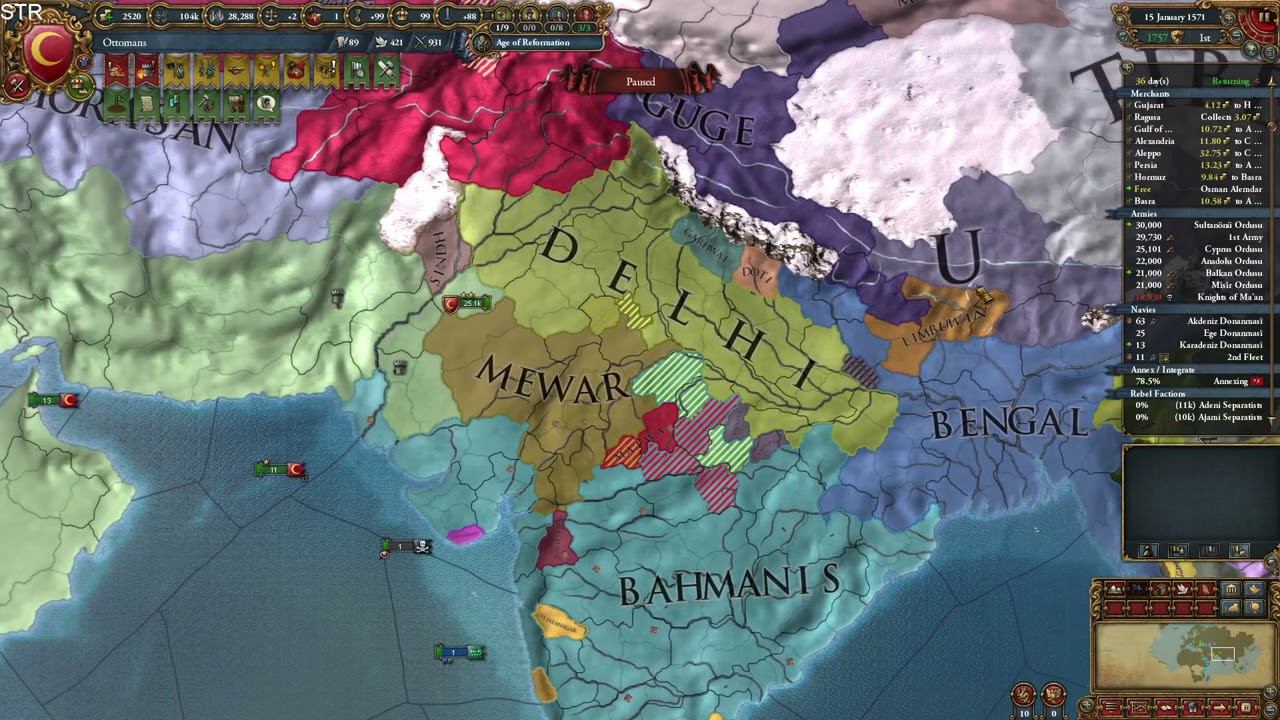 Europe Universalis IV 1.34.5 Casual ottomans часть 18.