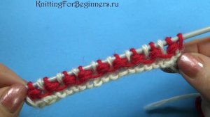 Забавные шишечки - узор вязания спицами   Knitting pattern 17