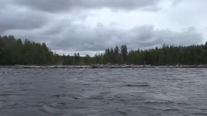 Слав на лодке по реке Сегежа