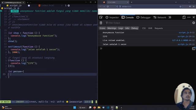 JAVASCRIPT TUTORIAL #33 ANONYMOUS FUNCTION