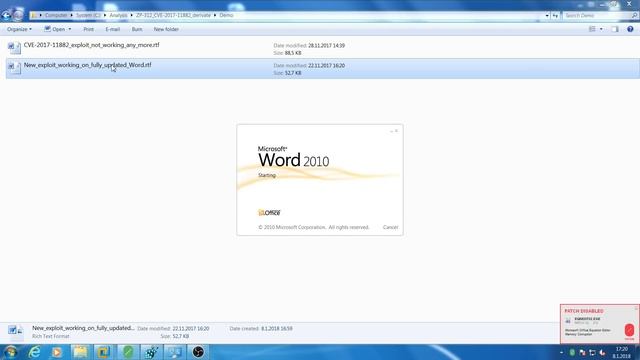 0patching Equation Editor - Again (CVE-2018-0802) смотреть онлайн