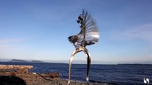 Ветреная мельница из нержавеющей стали.