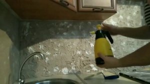 Кухонный фартук своими руками ???!!!Из декоротивной штукатурки, из того что подрукой