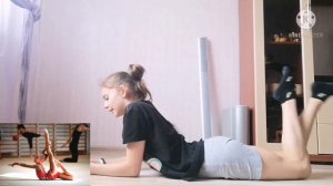 Повторяем фото гимнасток, с подругой. 1 часть