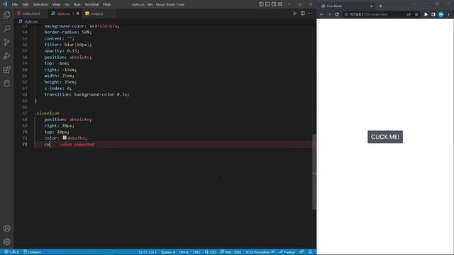 How To Make An Error Popup Using HTML, CSS And JavaScript | Create an Error Modal Box смотреть онлайн