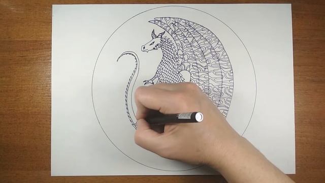 Дракон. ТЕХНИКИ РИСОВАНИЯ ДЛЯ РАССЛАБЛЕНИЯ