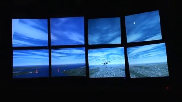 Flightgear ATI Linux Based 8 Monitor SFO Tour смотреть онлайн