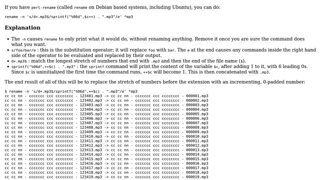 Unix & Linux: How to replace a column of numbers in a lot of filesnames? (2 Solutions!!) смотреть онлайн