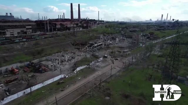 "Азовсталь" после освобождения. Вид с воздуха.
