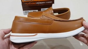 Unboxing SKECHERS RELAXED FIT MEMORYFOAM ELENT VENSEN LEATHER SLIP ON LOAFER SHOES (100% ORIGINAL)