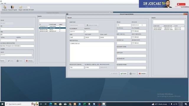 Complete Code and Working Property Inventory System using Java Programming Language смотреть онлайн
