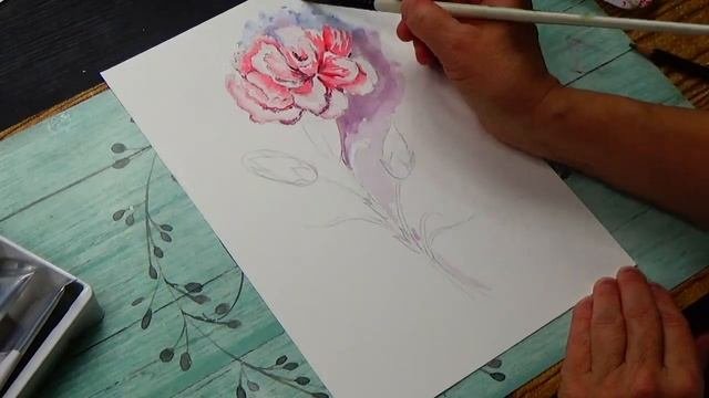 Рисуем самый красивый цветок || Гвоздика