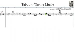 TABOO THEME MUSIC~ BBC TV SHOW 🎻 Violin Play Along with SCROLLING & FREE  SHEET MUSIC.