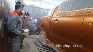 Cách Sơn Màu Cam Xe Ford Ranger - How to paint Ford Ranger Orange