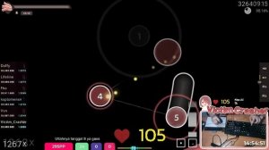 I tried streaming osu! with Heart Rate Monitor