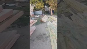 Каркасно щитовой дом первый день