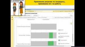 15. Принятие решения по кандидату в 1С:ЗУП 8 КОРП, ред.3
