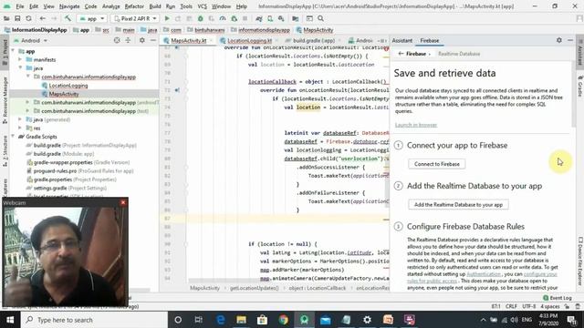 Firebase GPS Tracking Android | Write Current Location To Firebase Database Android Kotlin #19